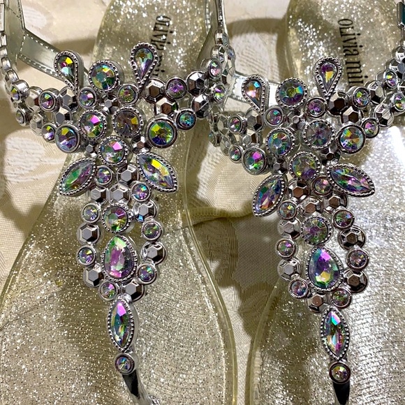 MEGA BLING Sandals NWOT - Picture 3 of 7